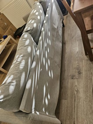 Sofá Ikea ANGERSBY 3 plazas tela gris