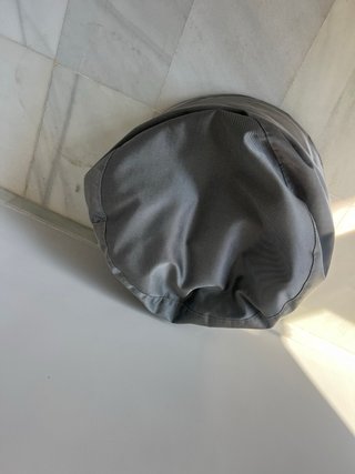 Pouf grigio in tessuto Ikea