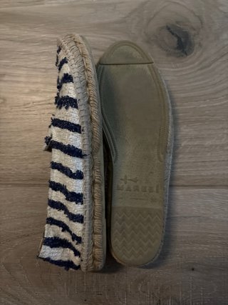 Espadrillas righe blu e bianche