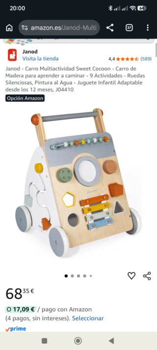 Carrito multiactividades Janod madera