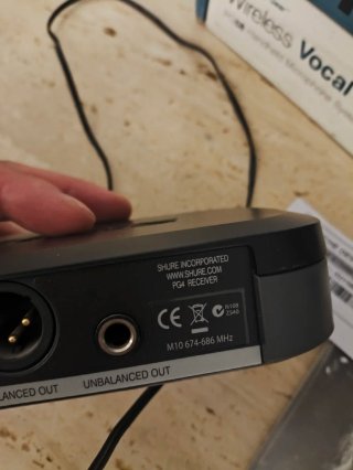 Shure PG4 PG58 Sistema Microfono Wireless