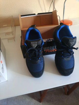 Zapatillas WORKTEAM Negras y Azules