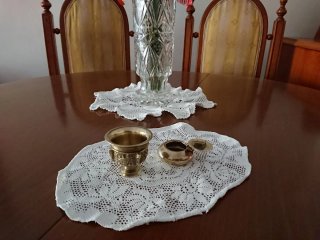 Set due posacenere in ottone vintage