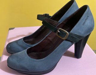 Zapatos de tacón Wonders azul y negro