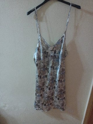 Camisón de tirantes estampado