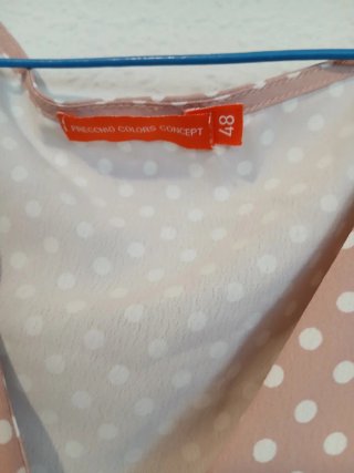 Blusa volantes rosa lunares T50