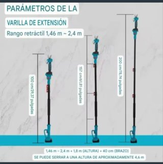 Motosierra Tijeras Recargable Pértiga Telescópica