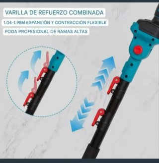 Motosierra Tijeras Recargable Pértiga Telescópica
