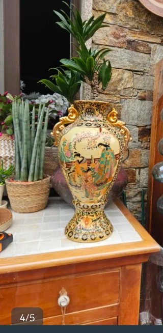 Jarrón de porcelana estilo Satsuma