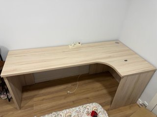 Escritorio en L madera beige/marrón