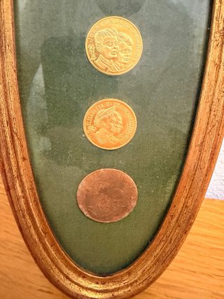 Quadretto Medaglie Commemorative Rizzoli Gregorio