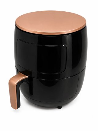 Freidora de aire negra y cobre