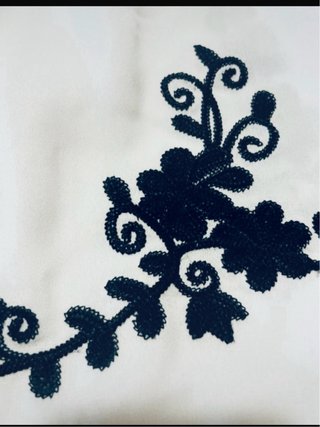 Blusa Boho Bordada Blanca Talla 42