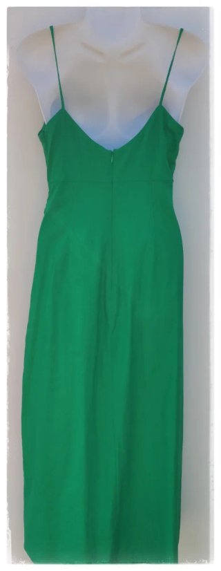 Vestido largo verde Zara Talla S