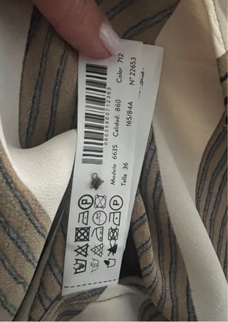 Vestido Massimo Dutti Bege e Verde Oliva