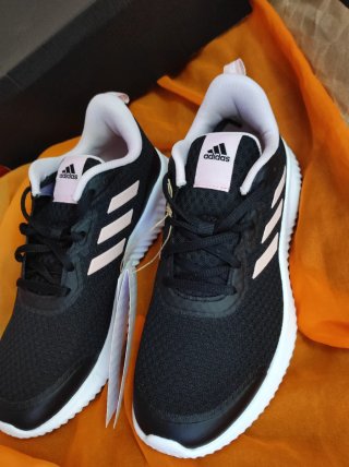 Zapatillas Adidas Running Mujer Negras Rosas Nueva
