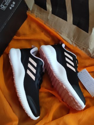 Zapatillas Adidas Running Mujer Negras Rosas Nueva