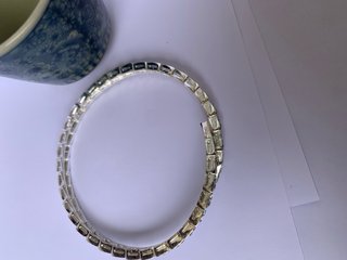 Pulsera Plata 20cm con Cristales