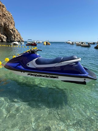 Moto acuática Yamaha GP800 azul y blanca