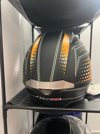 Casco LS2 MX 4332 Tech Design Negro Naranja