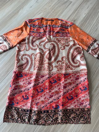 Vestito Zara fantasia floreale arancione