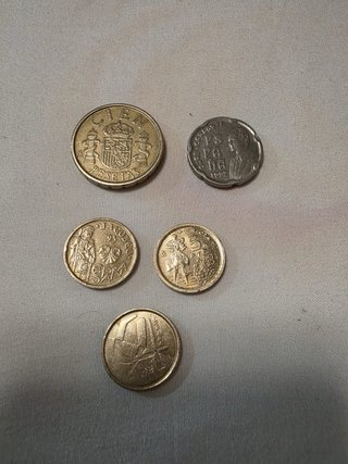 Lote 5 monedas antiguas España