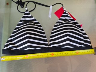 Bikini Esprit Talla 42 95C Negro/Blanco Rayas