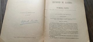 LECCIONES DE ÁLGEBRA POR BERNARDINO SÁNCHEZ, 1907