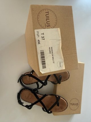 Sandalias planas Tuilus tiras mujer T.38