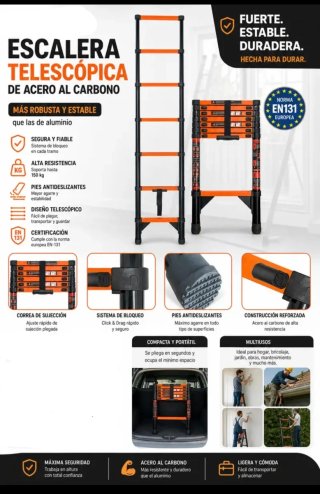 Escalera telescópica 3,2m