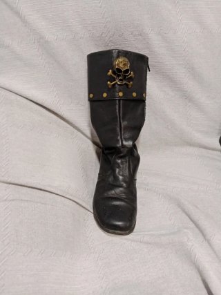 Botas pirata calavera dorada unisex