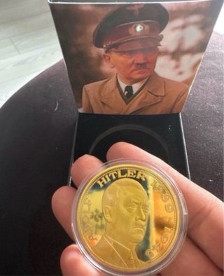 Conmemorativa Hitler Chapado Oro 14k Ed. Limitada
