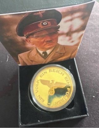 Conmemorativa Hitler Chapado Oro 14k Ed. Limitada