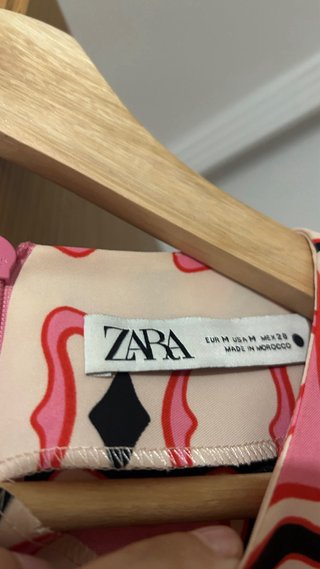 Vestido Zara estampado retro