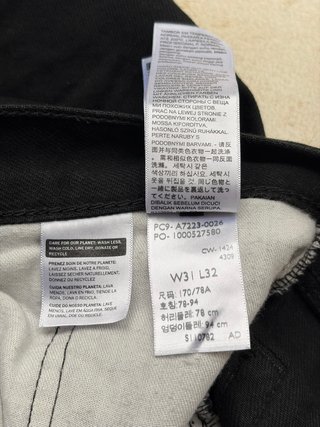 Levi's 555 relaxed straight W31 L32 vaquerosnegros