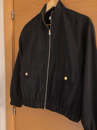 Chaqueta bomber fina Zara negra