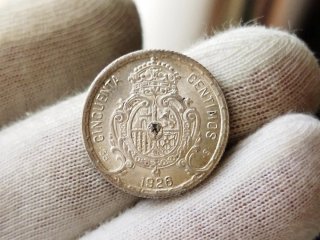 Moneda Plata 50 céntimos 1926 Alfonso XIII