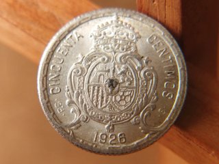 Moneda Plata 50 céntimos 1926 Alfonso XIII