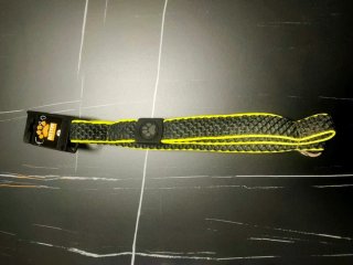 Guinzaglio cane nylon 120 cm nero/giallo