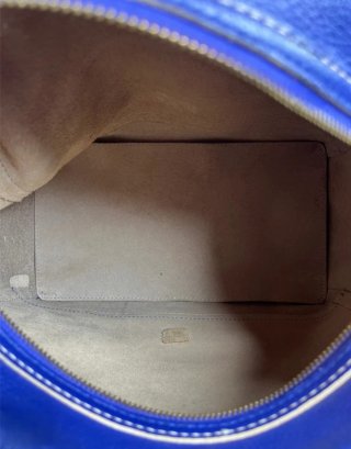 Bolso grande de cuero azul