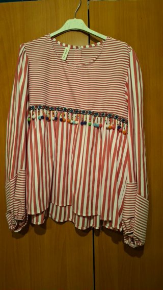 Camisa rayas abalorios