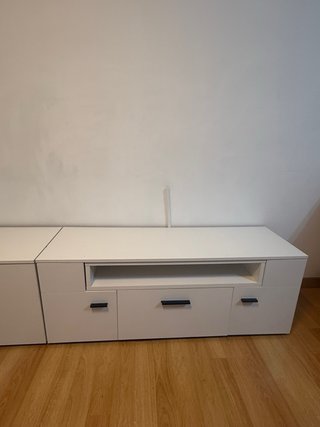 Mueble TV blanco modular