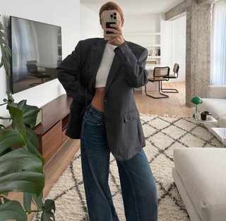 Oversize blazer 100% lana | chaqueta americana