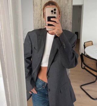 Oversize blazer 100% lana | chaqueta americana