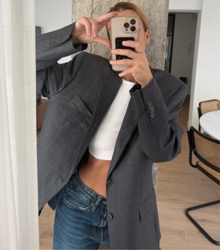 Oversize blazer 100% lana | chaqueta americana