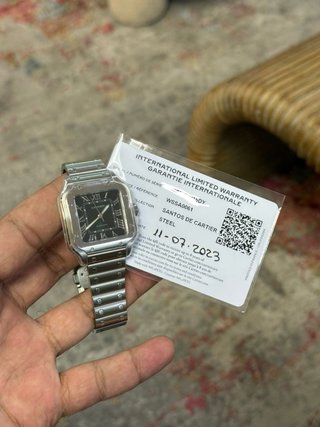 Cartier Santos Esfera Verde Mediana full set