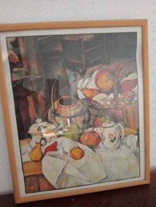 Cuadro de bodegón con frutas