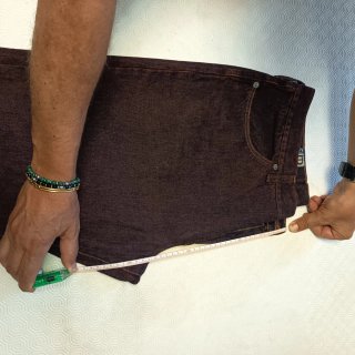 Jeans Boosley Uomo Tg 56 Blu/Bordeaux