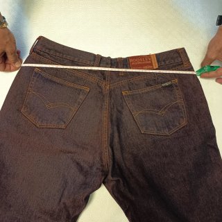 Jeans Boosley Uomo Tg 56 Blu/Bordeaux