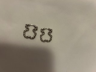 Pendientes Oso Plata